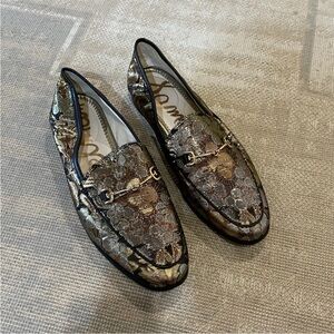 SAM EDELMAN Women's Lorraine But  Loafer Size 7 Bronze Metallic